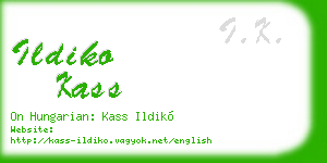 ildiko kass business card